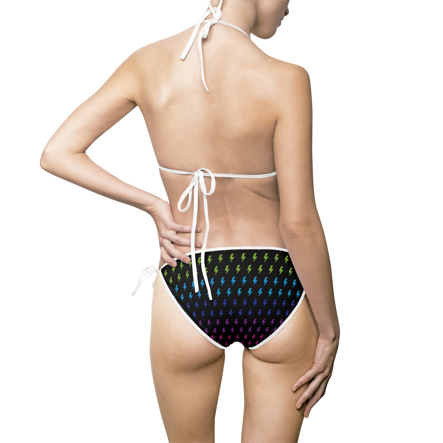 Maillot de bain bikini Lightning (noir/arc-en-ciel)