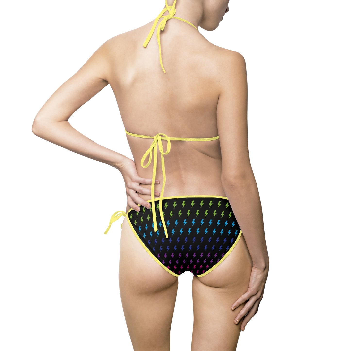 Maillot de bain bikini Lightning (noir/arc-en-ciel)