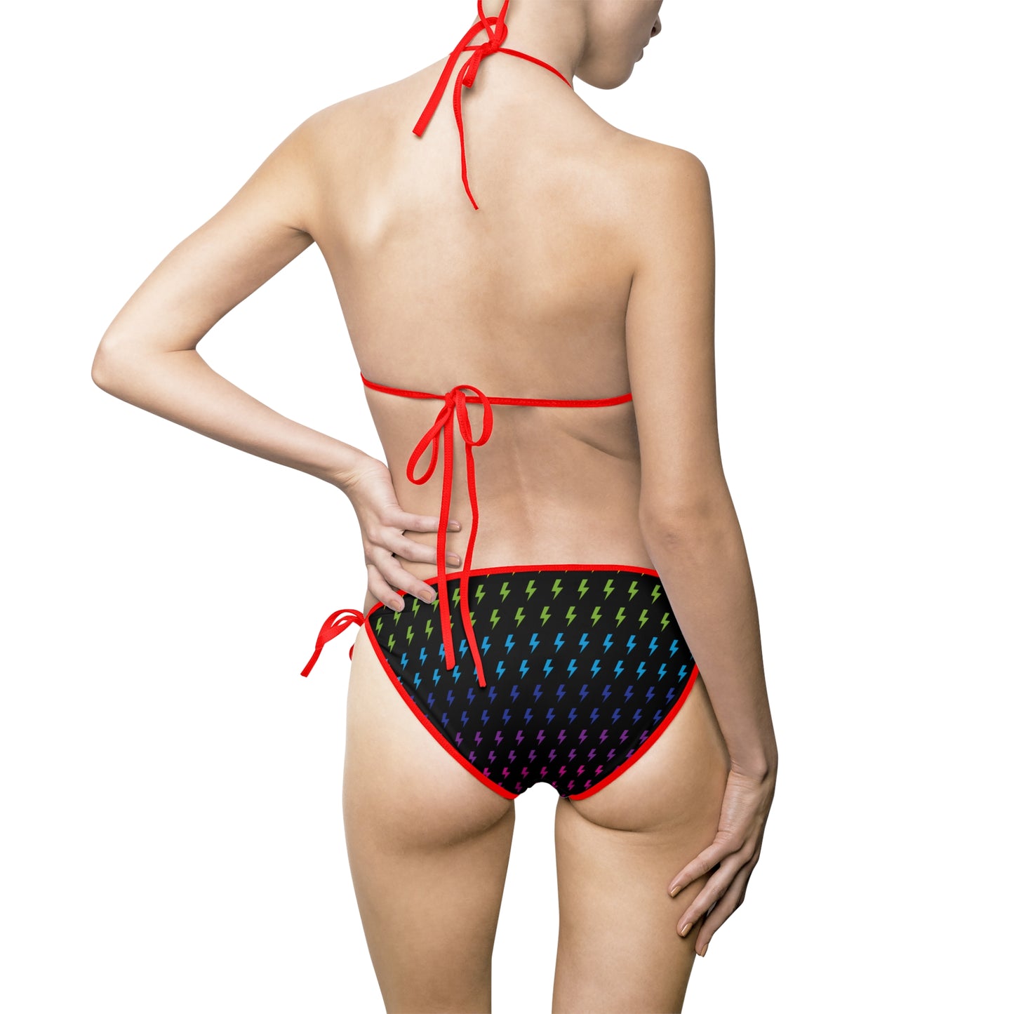 Maillot de bain bikini Lightning (noir/arc-en-ciel)