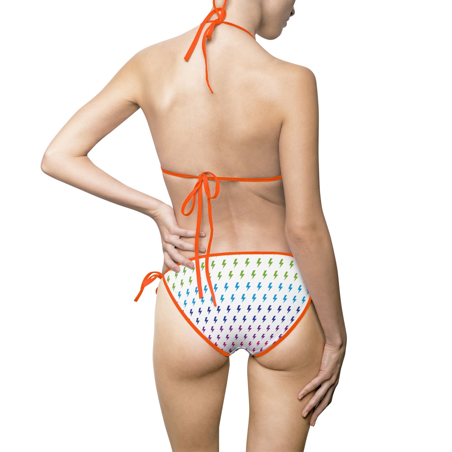 Maillot de bain bikini Lightning (blanc/arc-en-ciel)