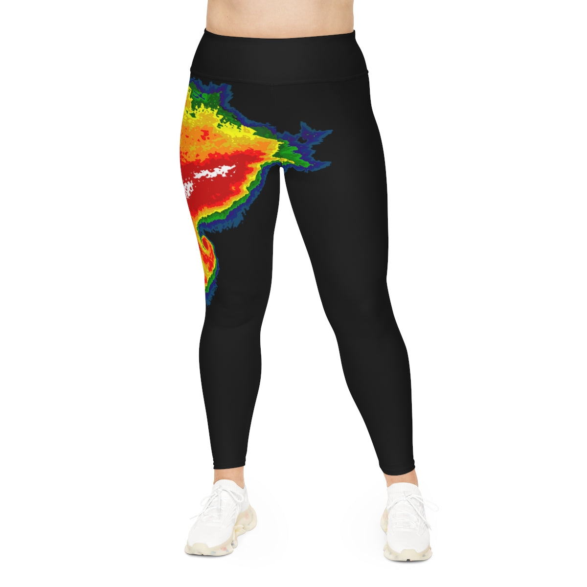 Leggings de talla grande con estampado de radar