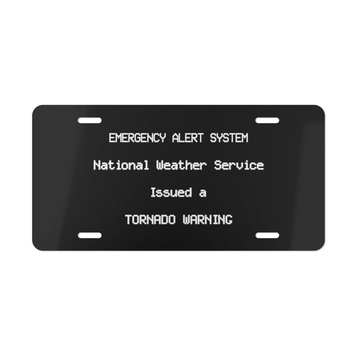 EAS : plaque d'immatriculation d'avertissement de tornade