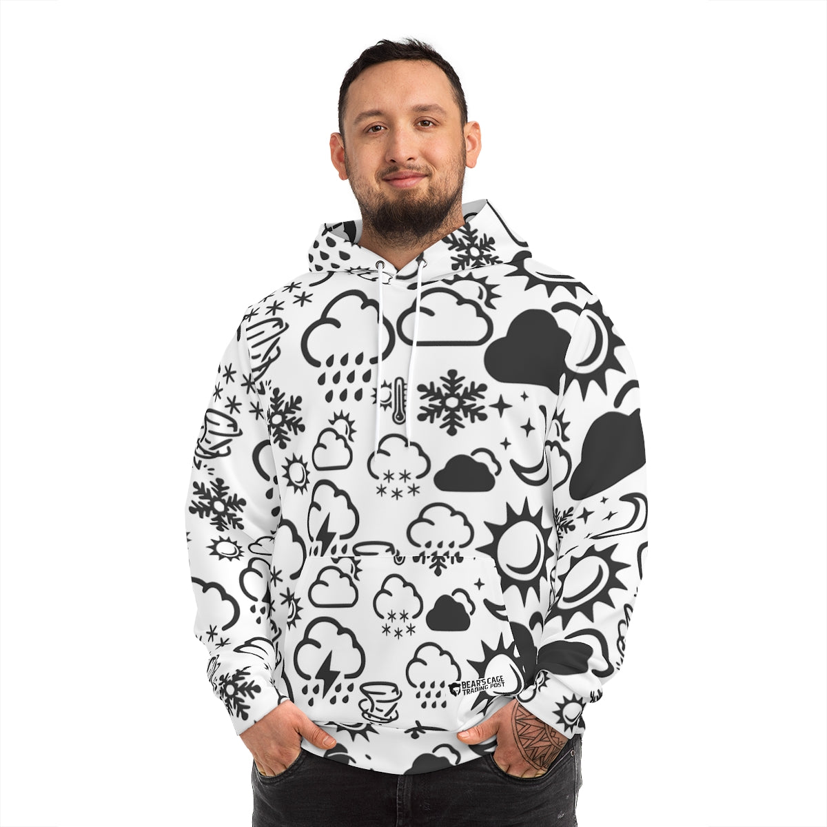 Wx Icon (Blanc/Noir) Sweat à capuche