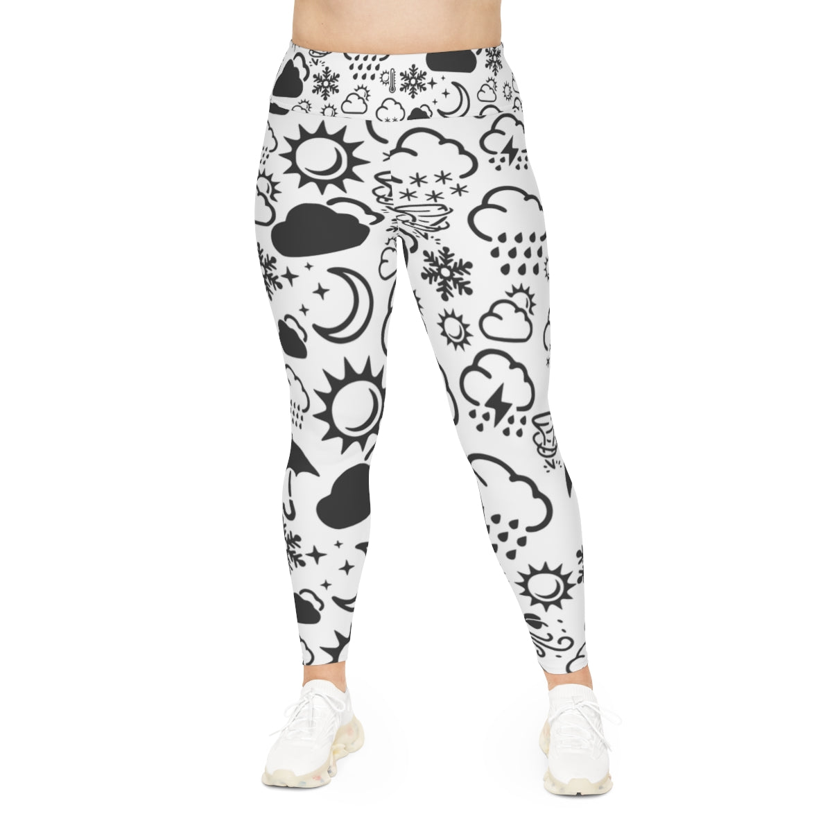 Leggings Wx Icon (blanco/negro) de talla grande