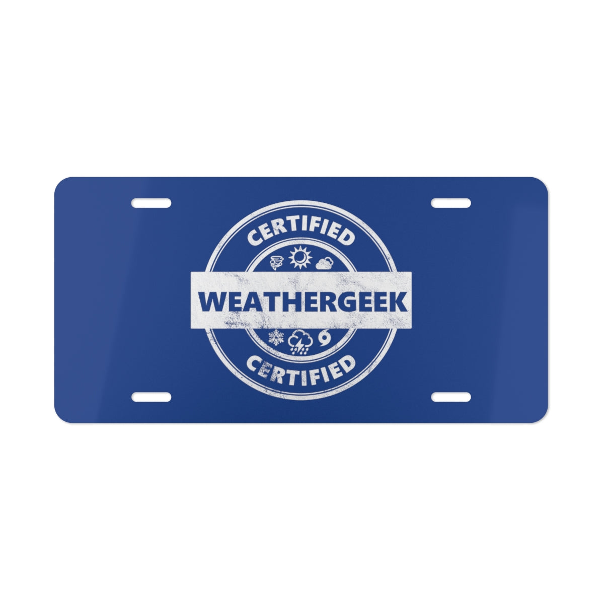 Plaque d'immatriculation certifiée Weathergeek