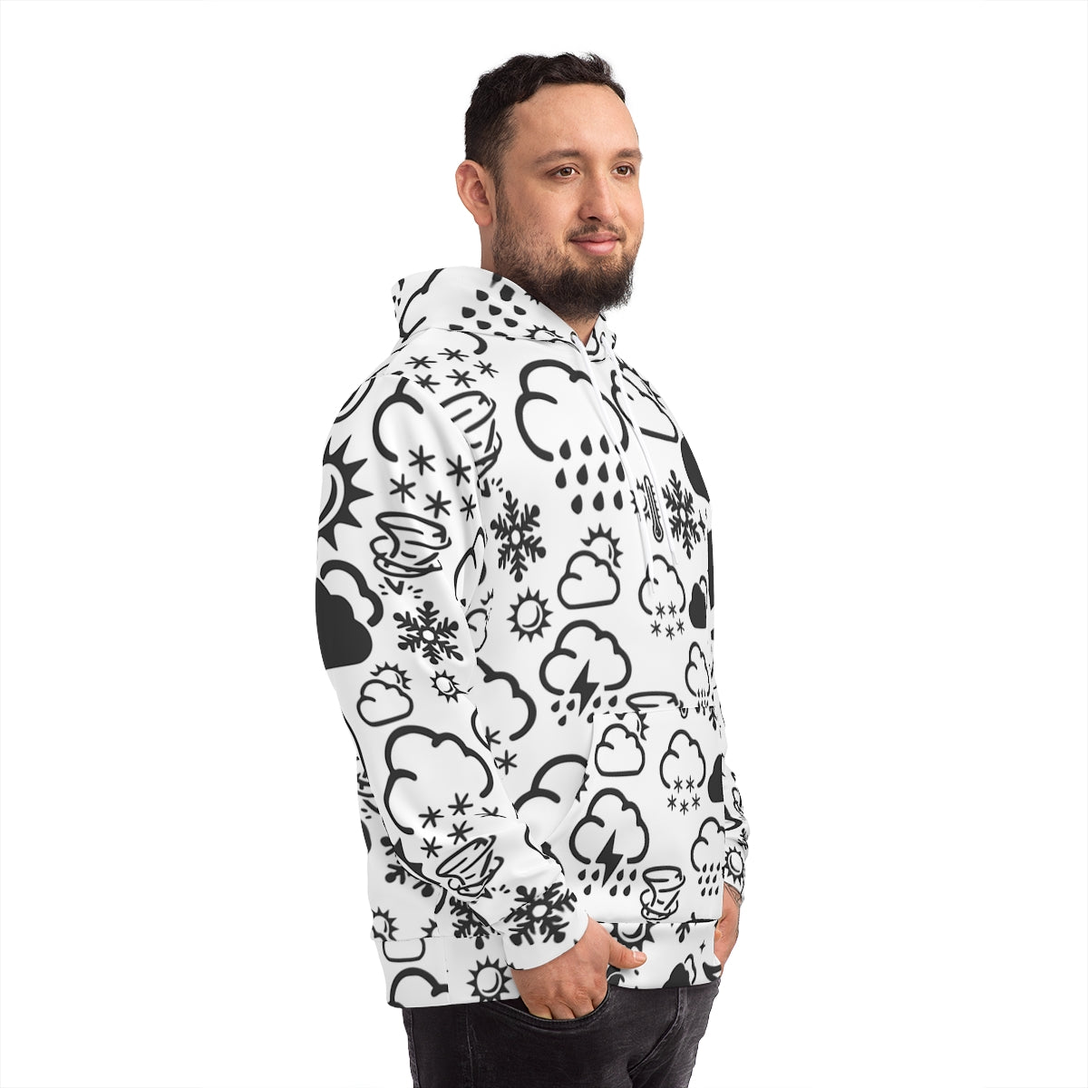 Wx Icon (Blanc/Noir) Sweat à capuche