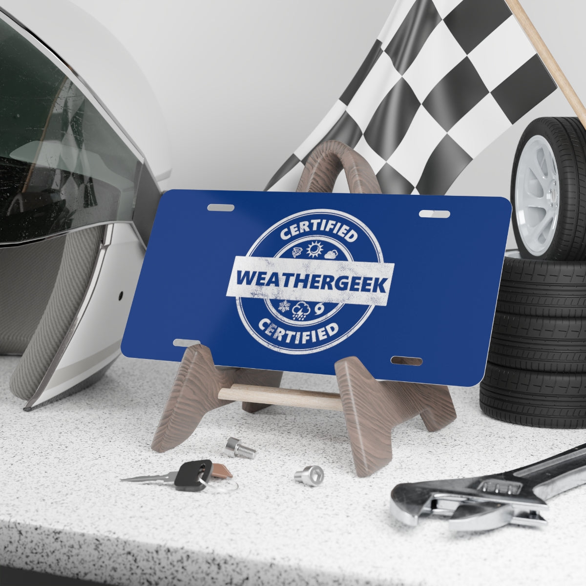 Plaque d'immatriculation certifiée Weathergeek