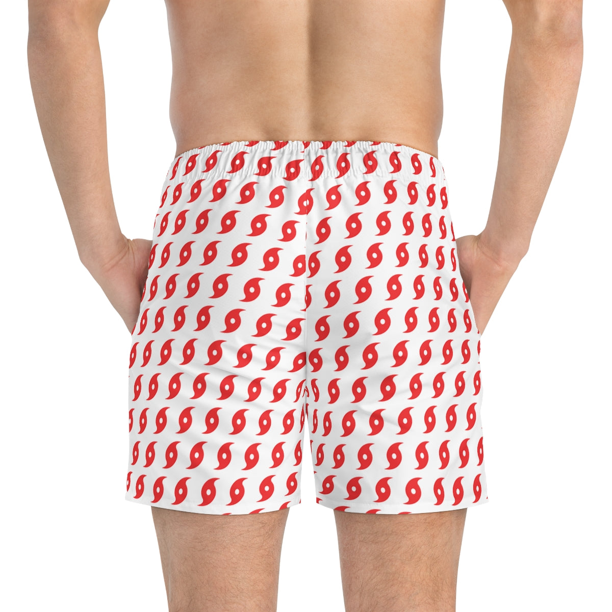 Short de bain Hurricane (Blanc/Rouge)