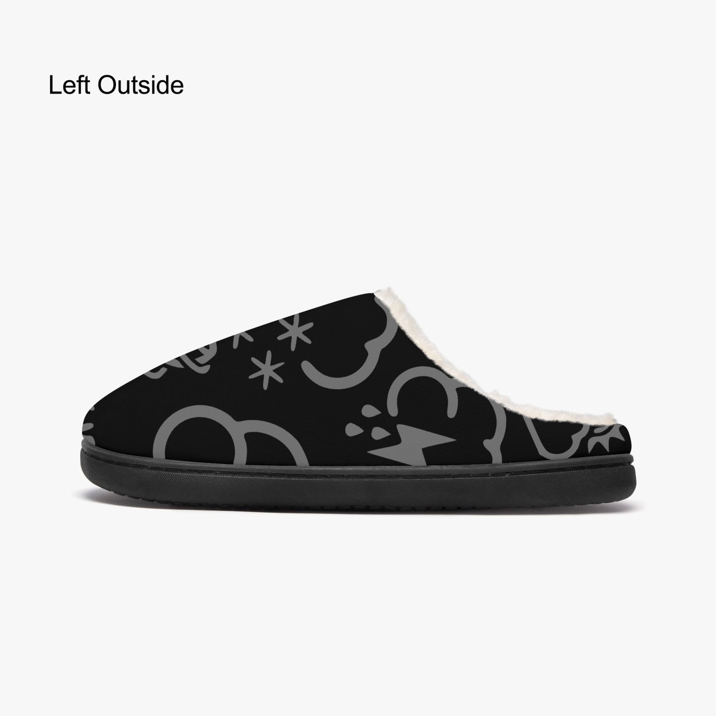 Wx Icon (Noir/Gris) Pantoufles Fluffy