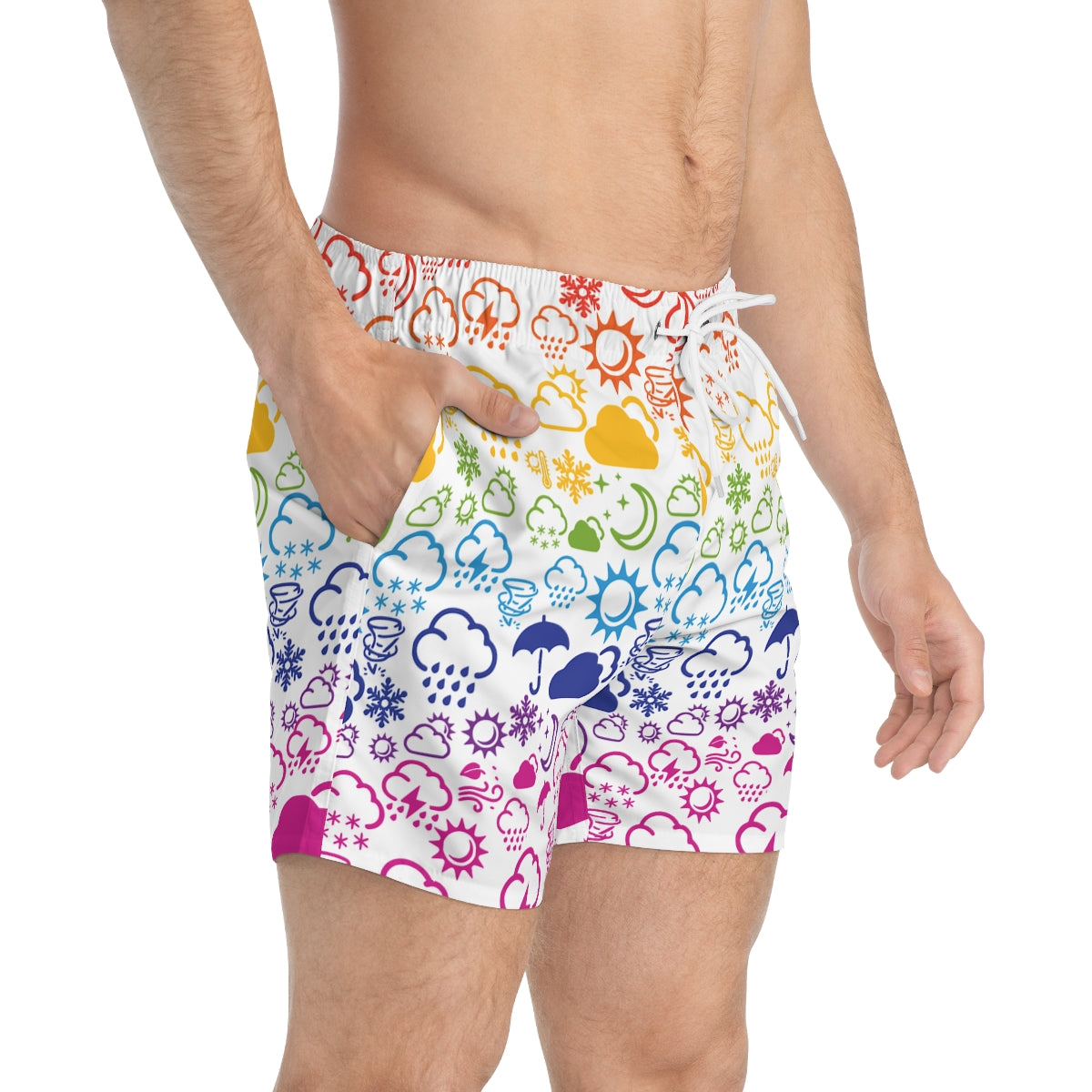 Maillot de bain Wx Icon (blanc/arc-en-ciel)