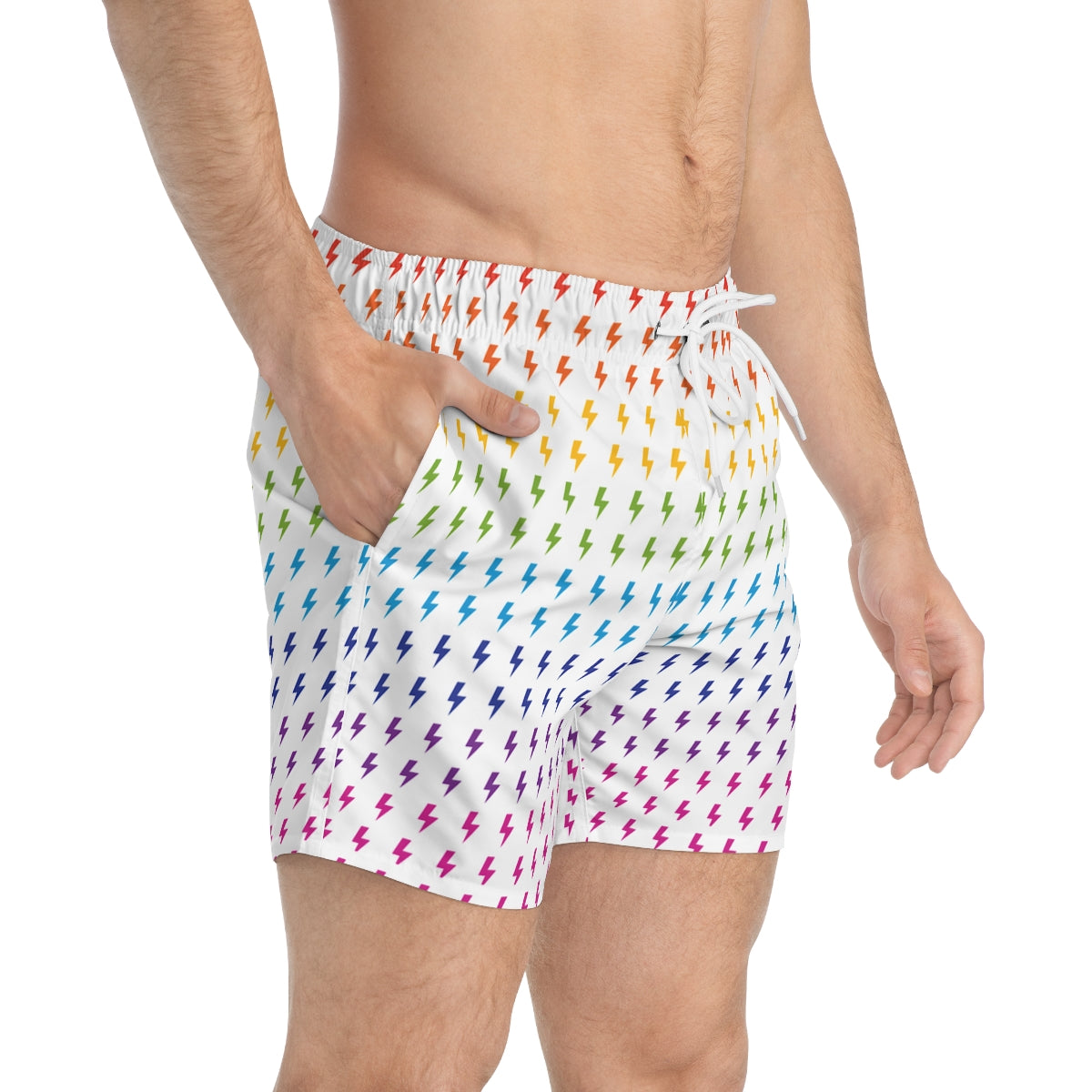 Maillot de bain Lightning (blanc/arc-en-ciel)