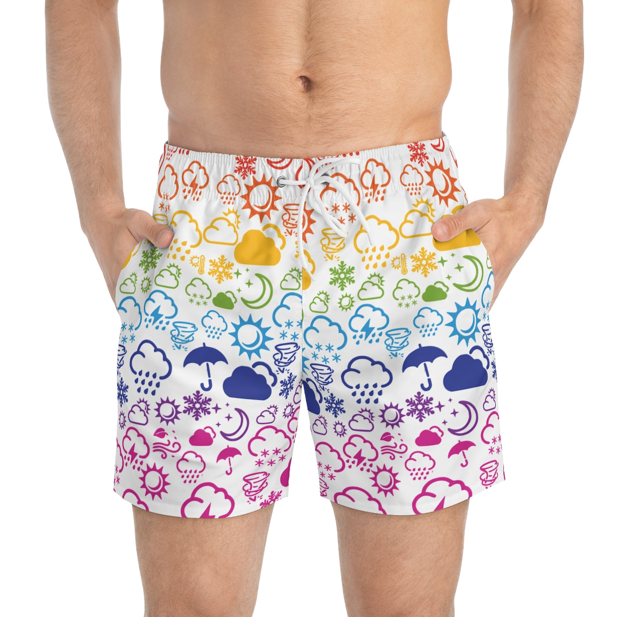 Maillot de bain Wx Icon (blanc/arc-en-ciel)