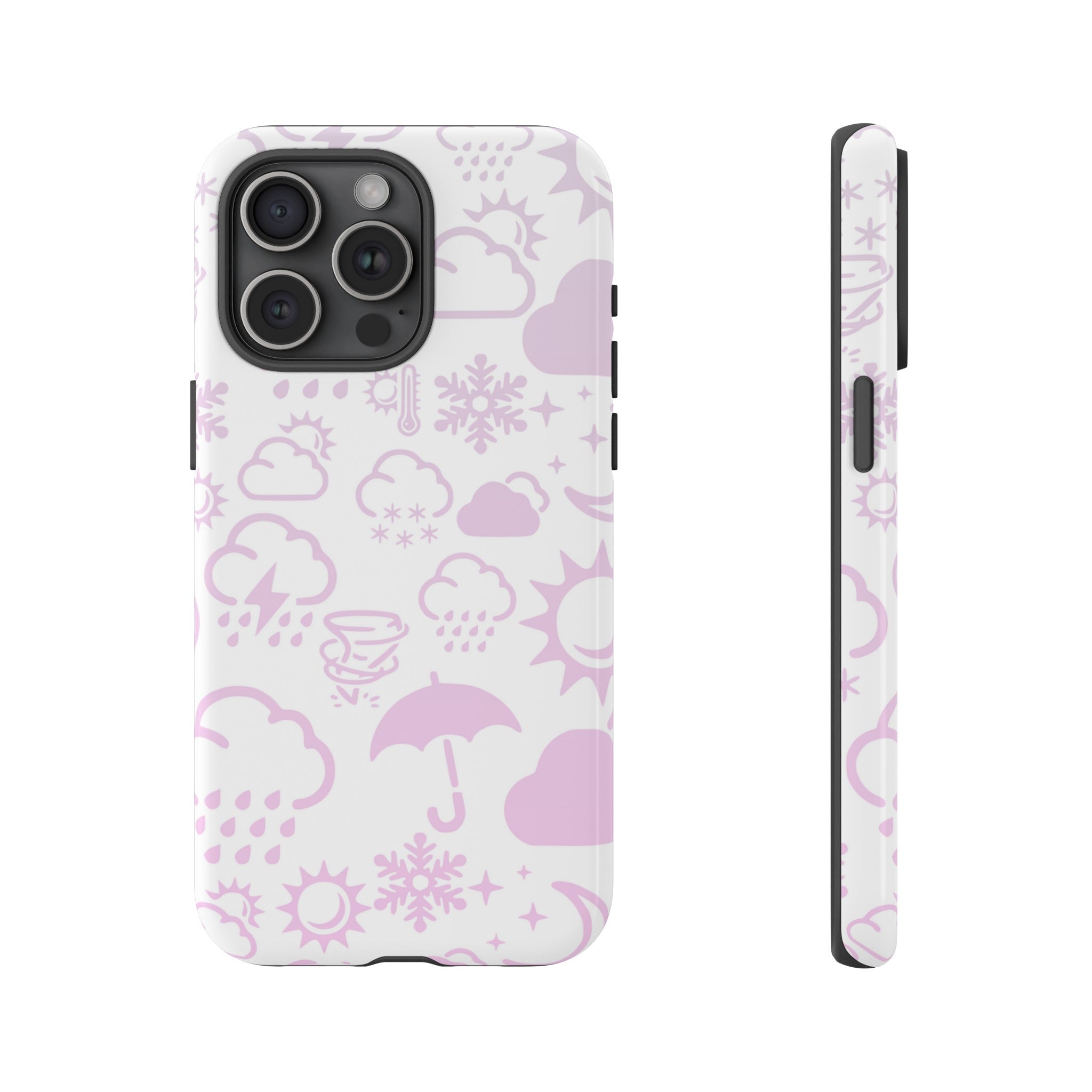 Funda resistente para teléfono Wx Icon (blanco/rosa) 