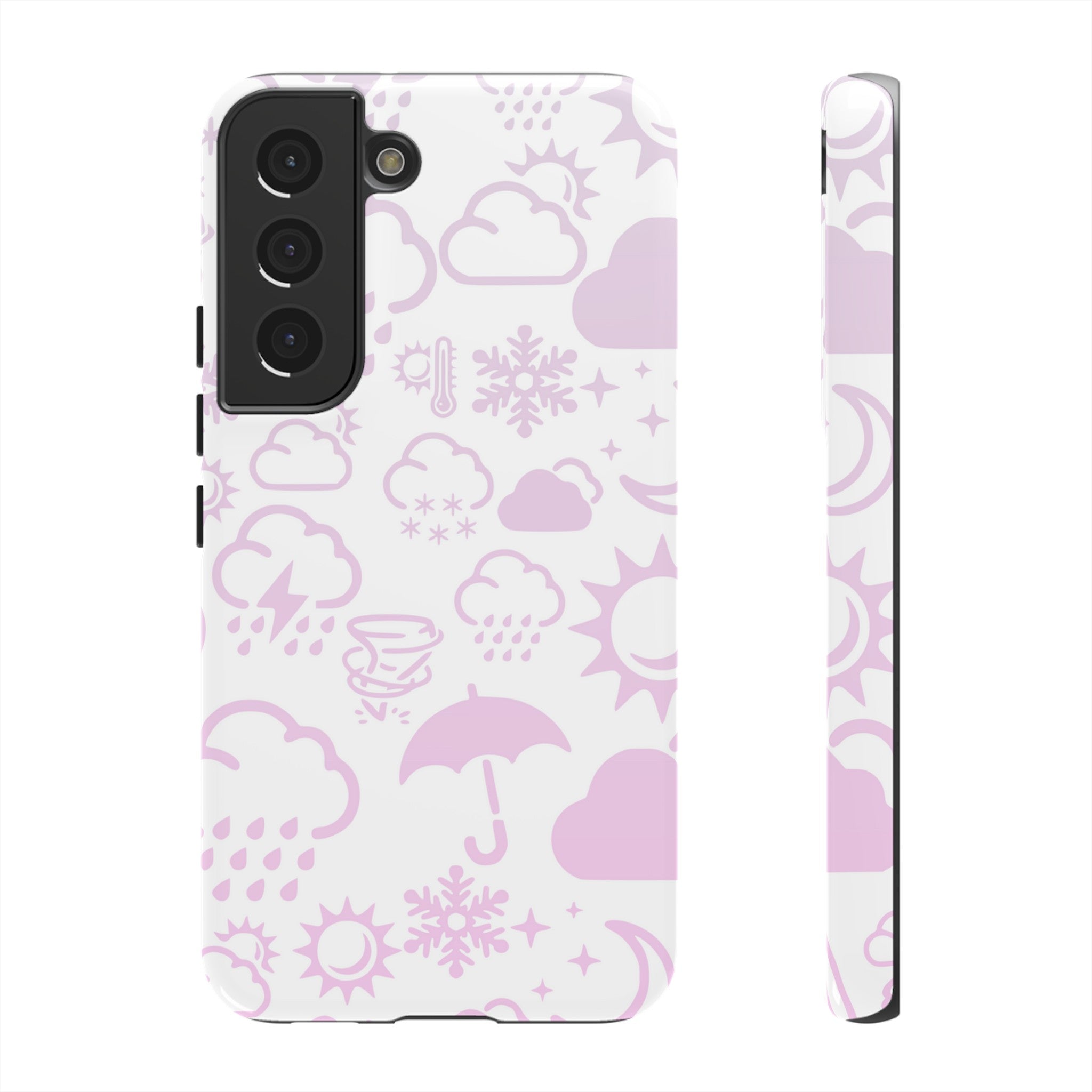 Funda resistente para teléfono Wx Icon (blanco/rosa) 