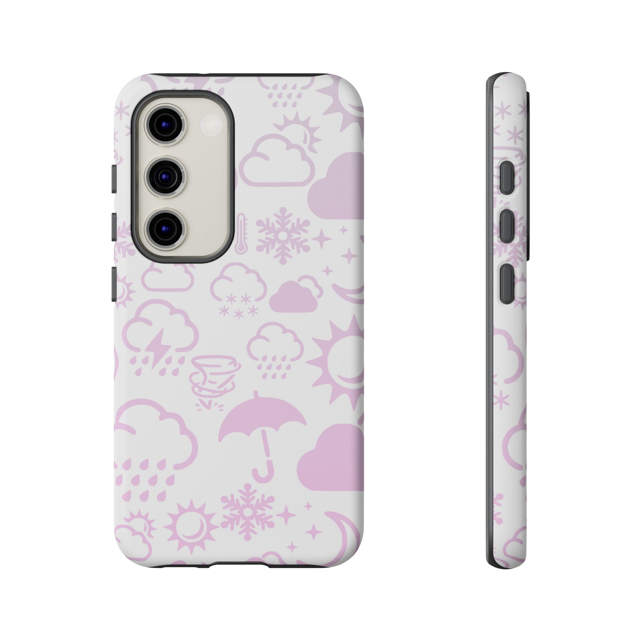 Funda resistente para teléfono Wx Icon (blanco/rosa) 