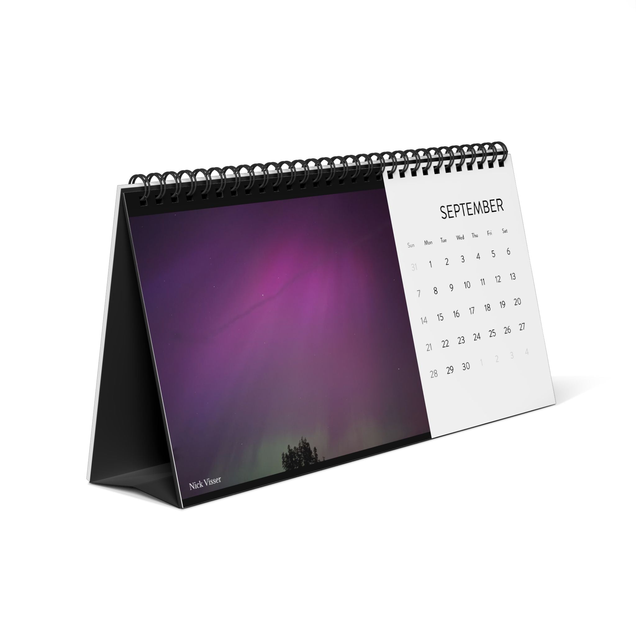 Desk Calendar Aurora Michigan 2025 