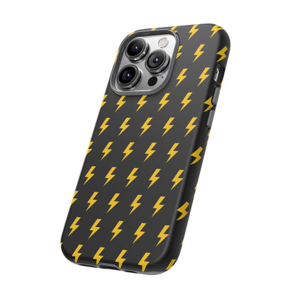 Étui de téléphone robuste Lightning Bolt (noir/jaune)