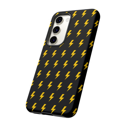 Étui de téléphone robuste Lightning Bolt (noir/jaune)