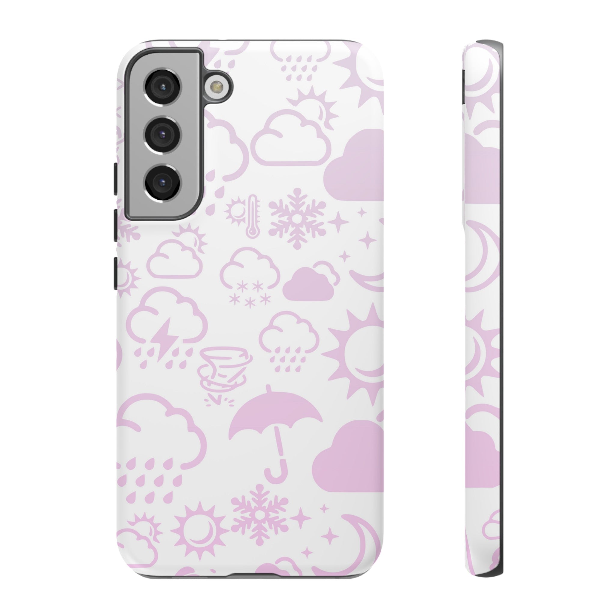 Funda resistente para teléfono Wx Icon (blanco/rosa) 