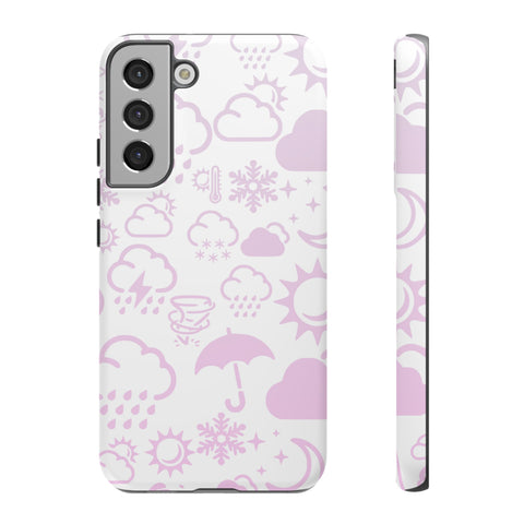 Funda resistente para teléfono Wx Icon (blanco/rosa)