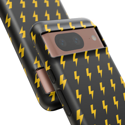 Étui de téléphone robuste Lightning Bolt (noir/jaune)