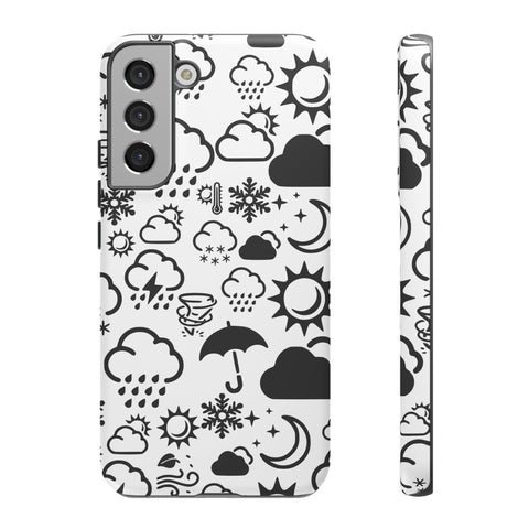 Funda resistente para teléfono Wx Icon (blanco/negro)