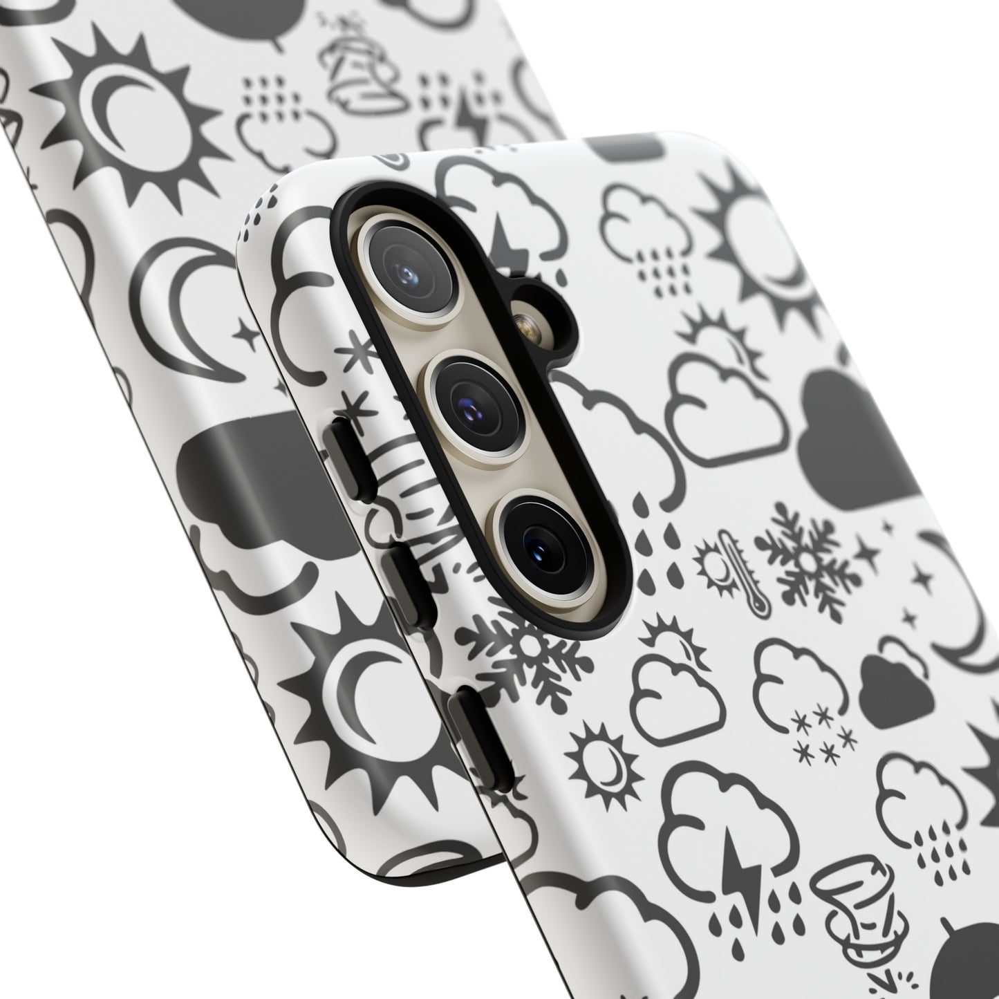 Wx Icon (White/Black) Tough Phone Case