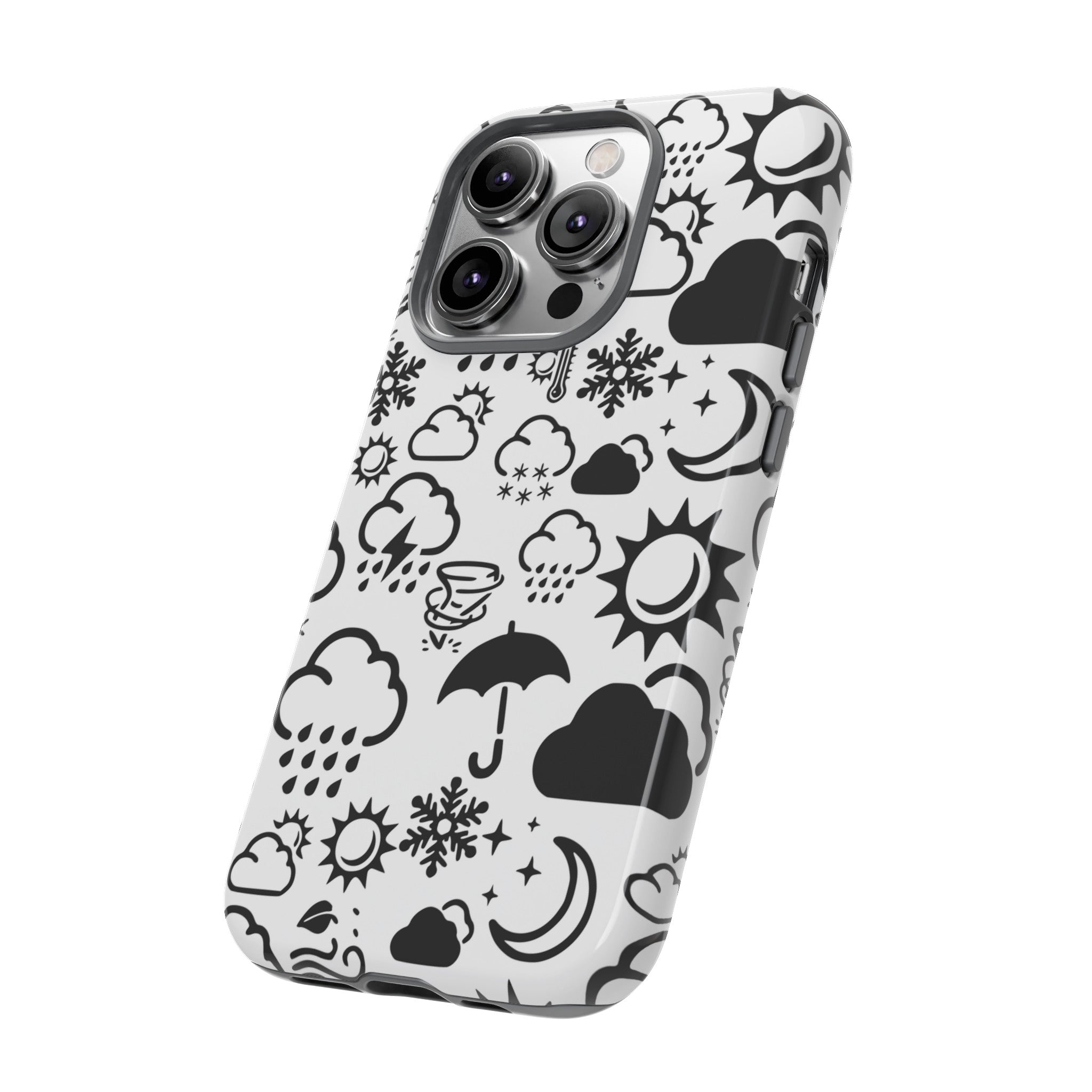 Funda resistente para teléfono Wx Icon (blanco/negro) 