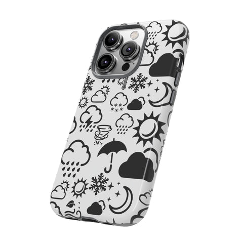 Funda resistente para teléfono Wx Icon (blanco/negro)