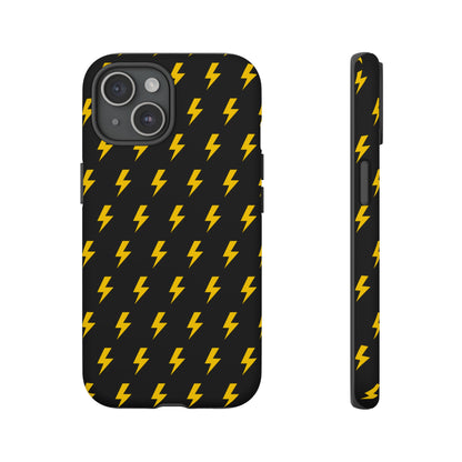 Étui de téléphone robuste Lightning Bolt (noir/jaune)