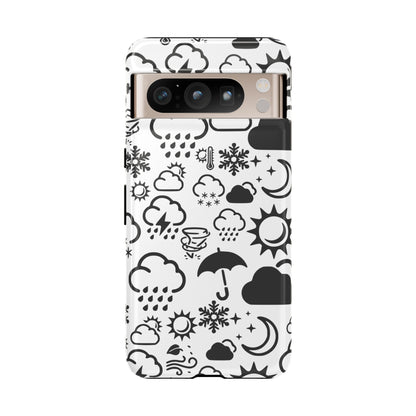 Wx Icon (White/Black) Tough Phone Case