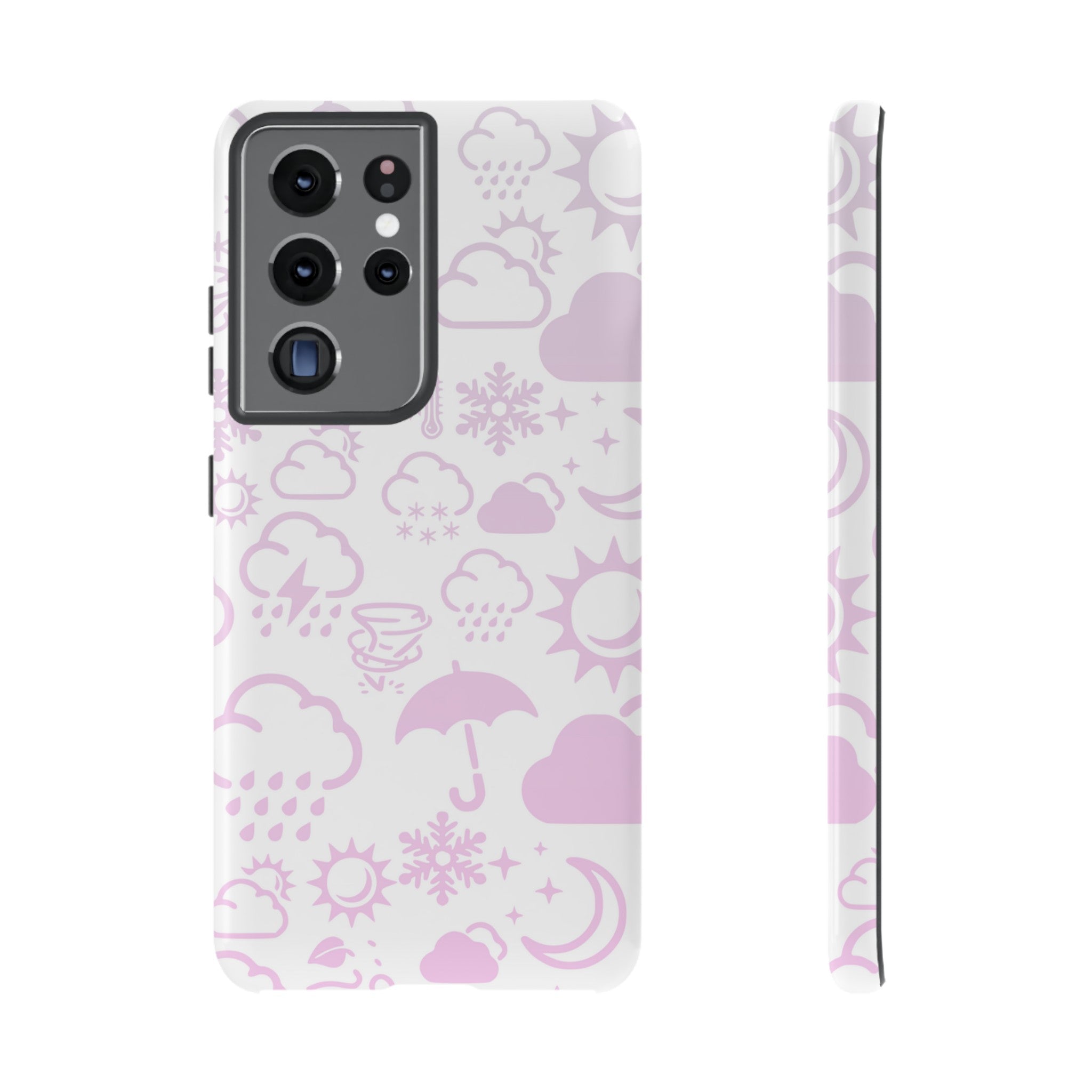 Funda resistente para teléfono Wx Icon (blanco/rosa) 