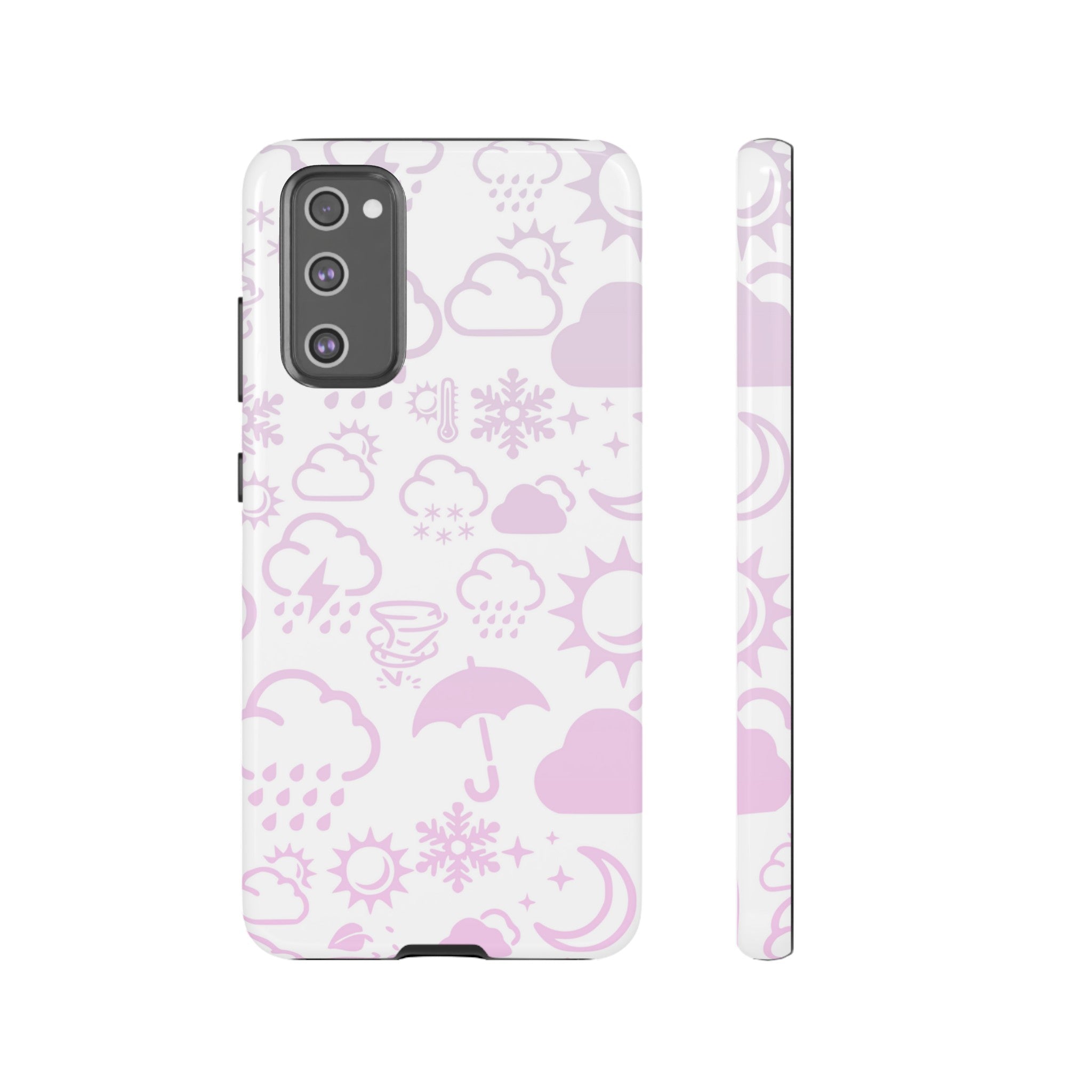 Funda resistente para teléfono Wx Icon (blanco/rosa) 