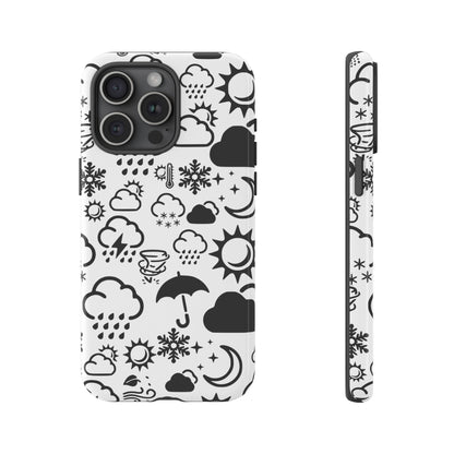 Wx Icon (White/Black) Tough Phone Case