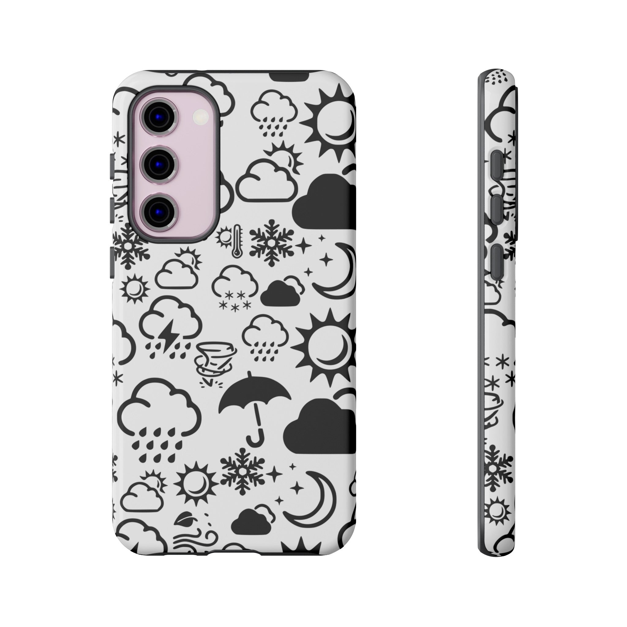 Funda resistente para teléfono Wx Icon (blanco/negro) 