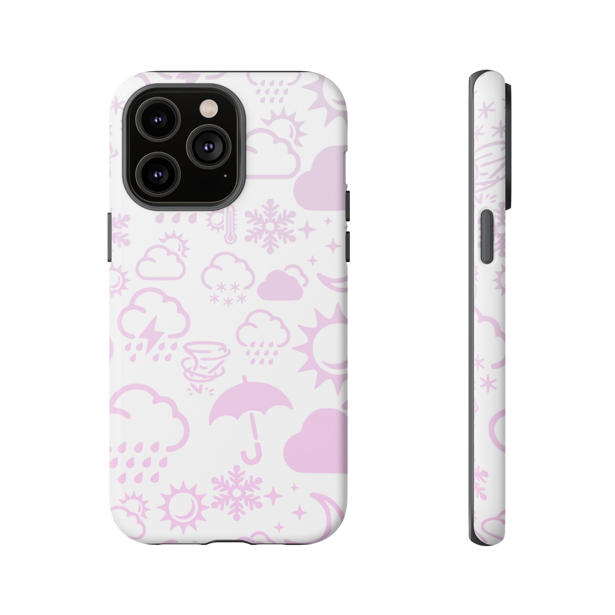 Funda resistente para teléfono Wx Icon (blanco/rosa) 