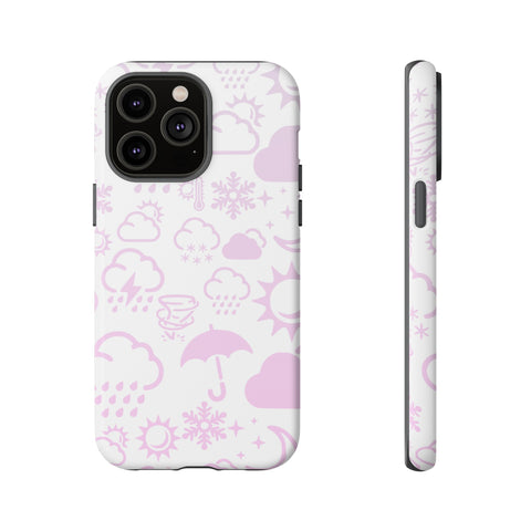 Funda resistente para teléfono Wx Icon (blanco/rosa)