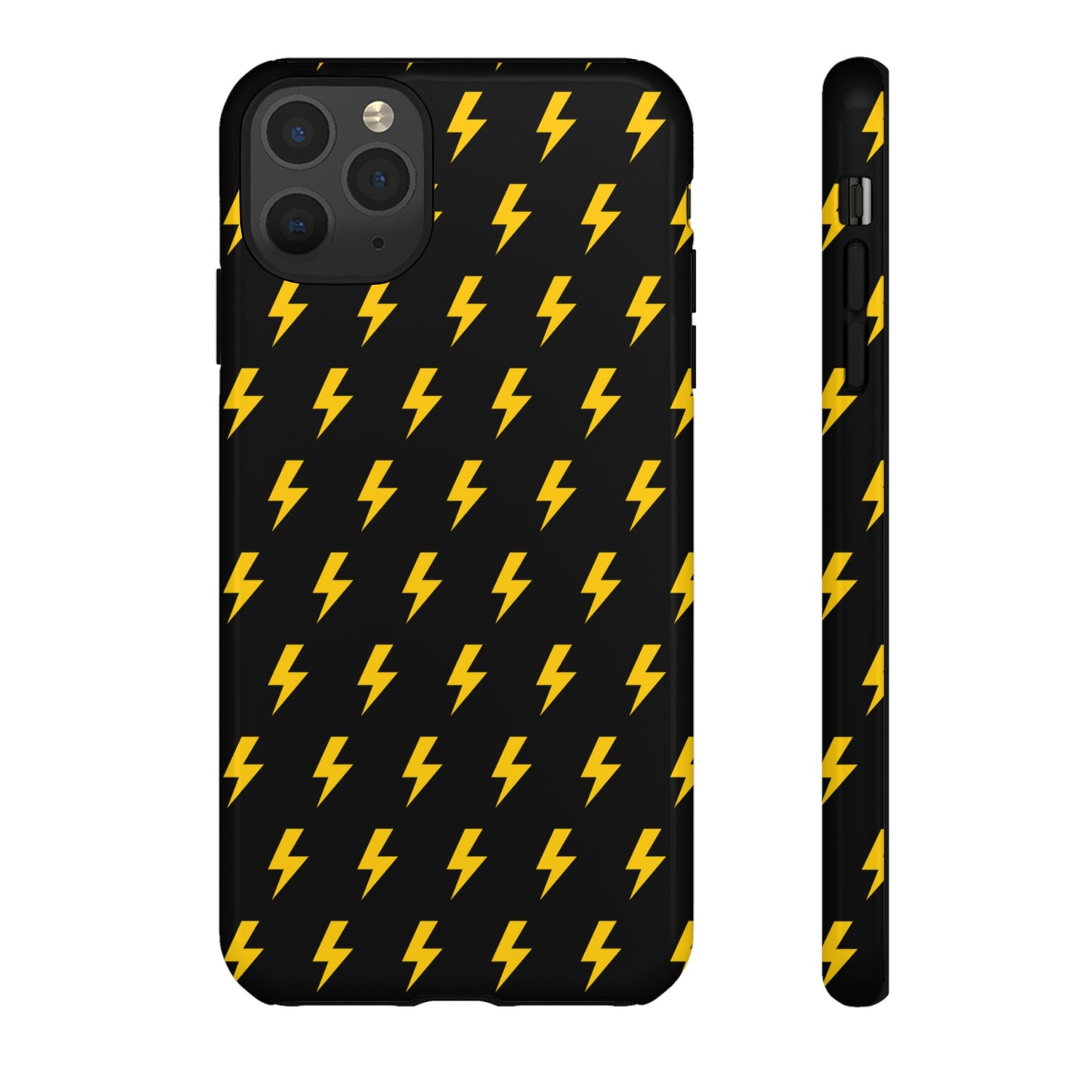 Étui de téléphone robuste Lightning Bolt (noir/jaune)