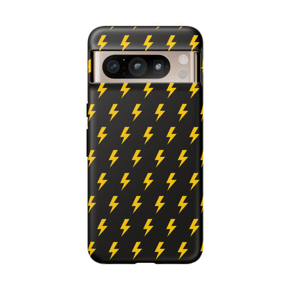 Étui de téléphone robuste Lightning Bolt (noir/jaune)