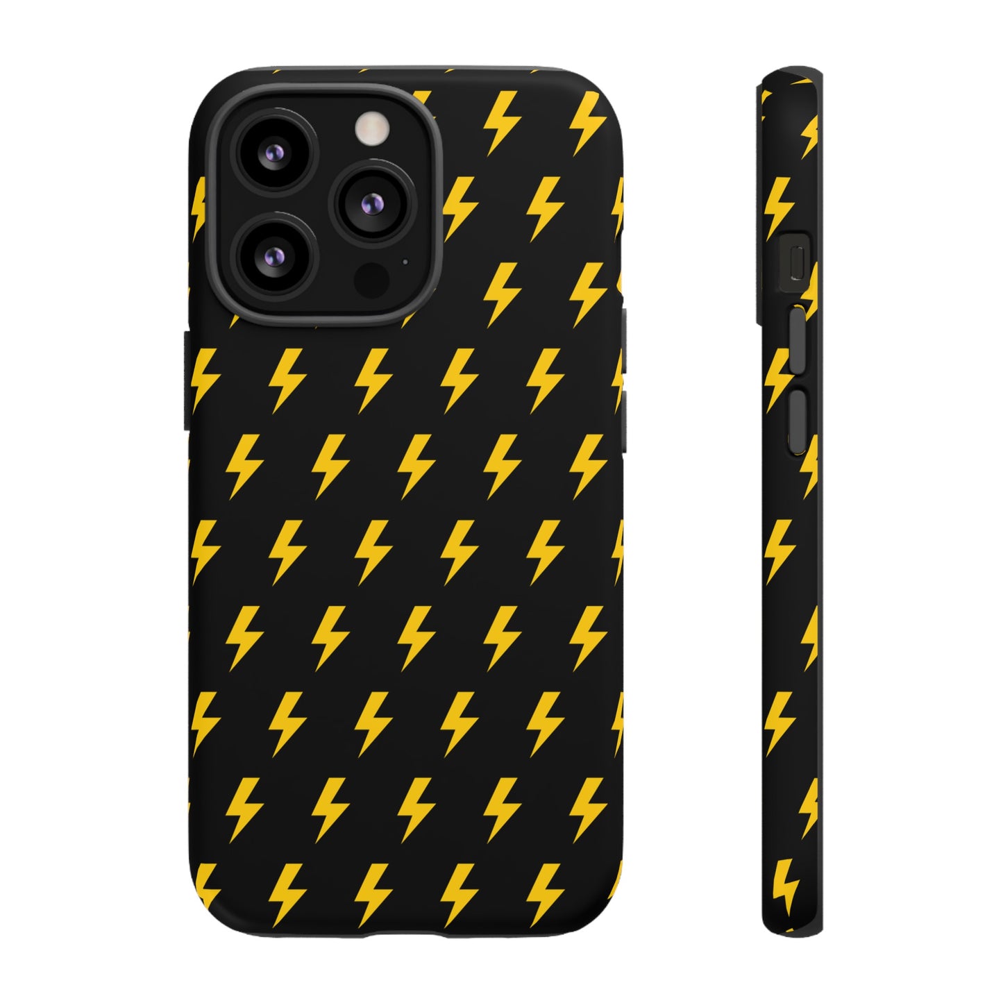 Étui de téléphone robuste Lightning Bolt (noir/jaune)