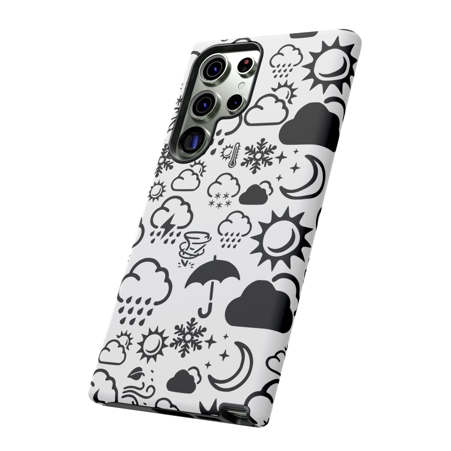 Wx Icon (White/Black) Tough Phone Case