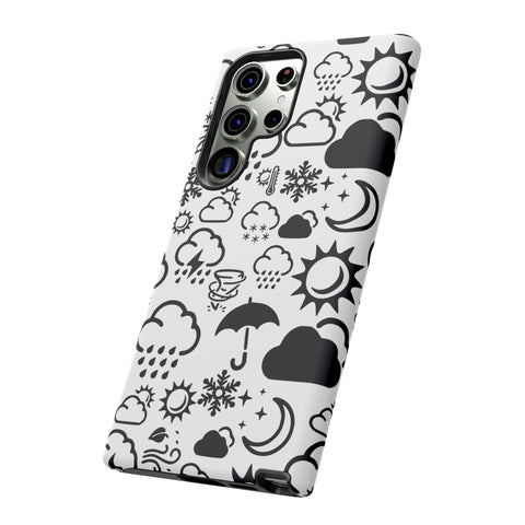 Funda resistente para teléfono Wx Icon (blanco/negro)