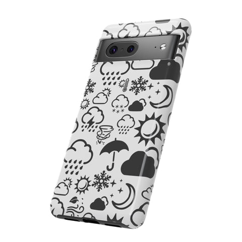 Funda resistente para teléfono Wx Icon (blanco/negro)