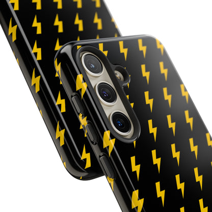 Étui de téléphone robuste Lightning Bolt (noir/jaune)