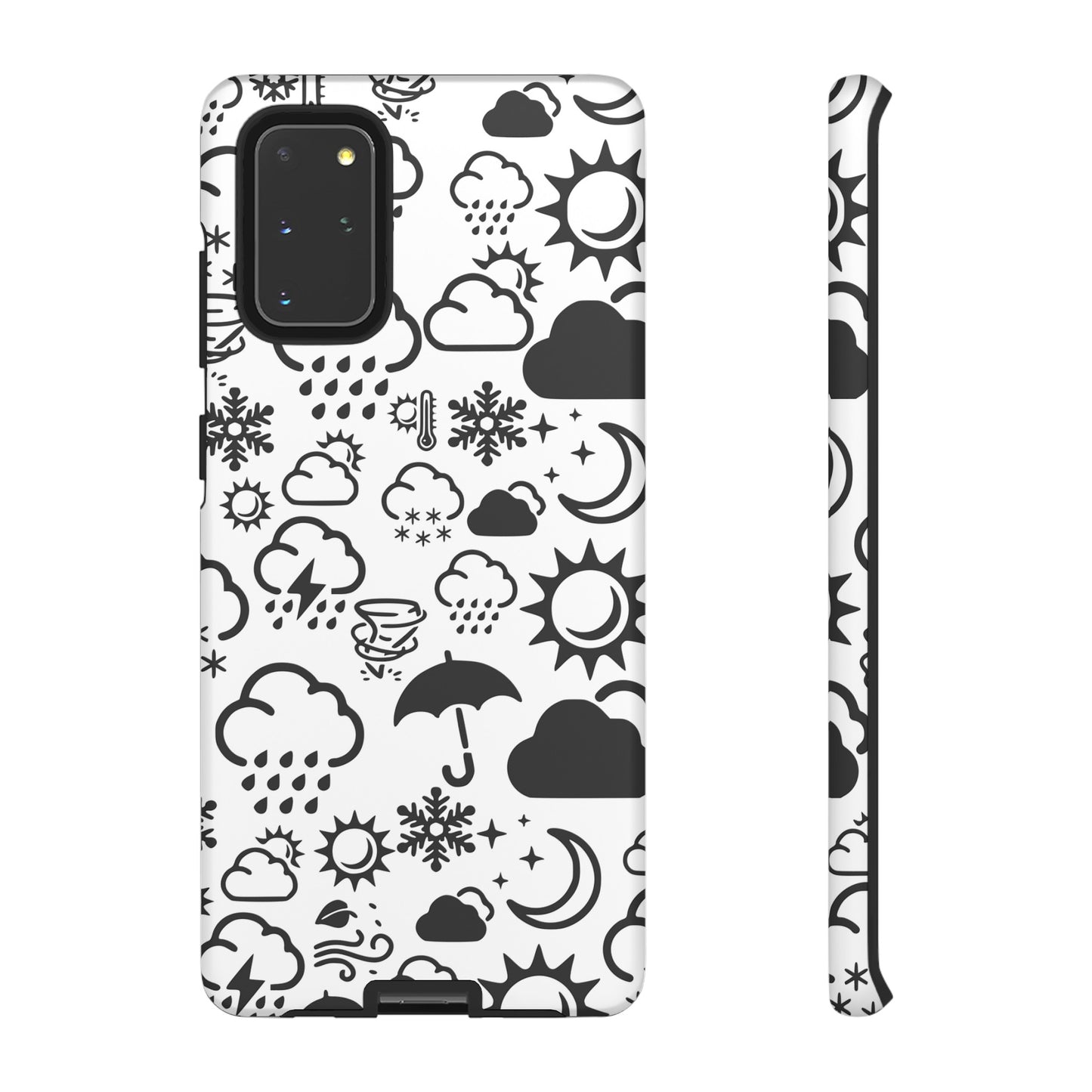 Wx Icon (White/Black) Tough Phone Case