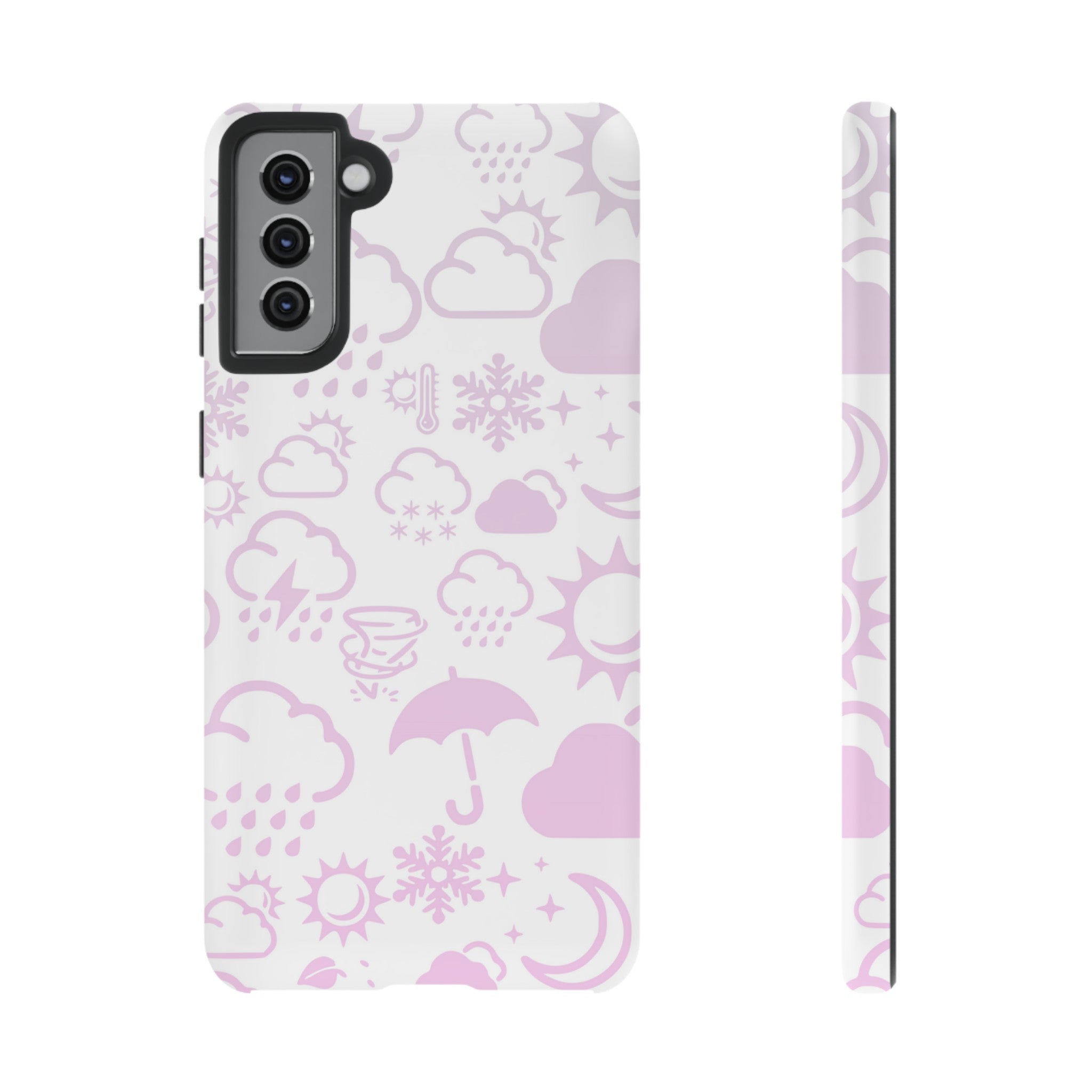 Funda resistente para teléfono Wx Icon (blanco/rosa) 