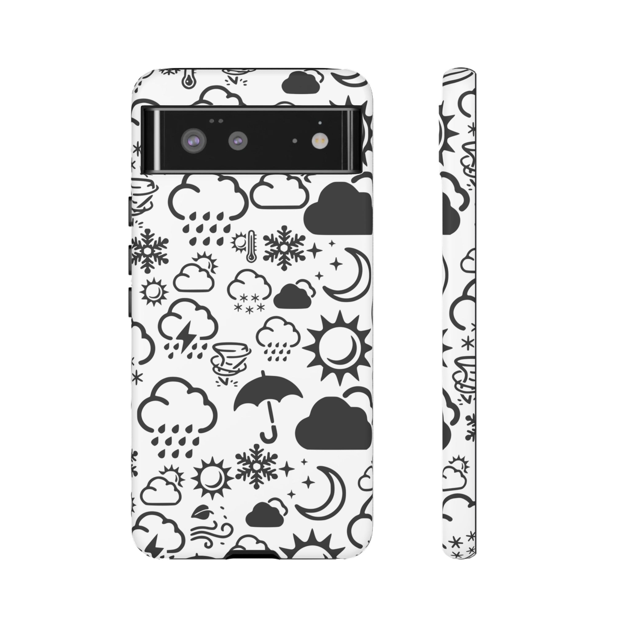 Funda resistente para teléfono Wx Icon (blanco/negro) 