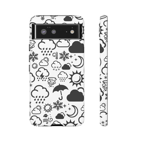 Funda resistente para teléfono Wx Icon (blanco/negro)