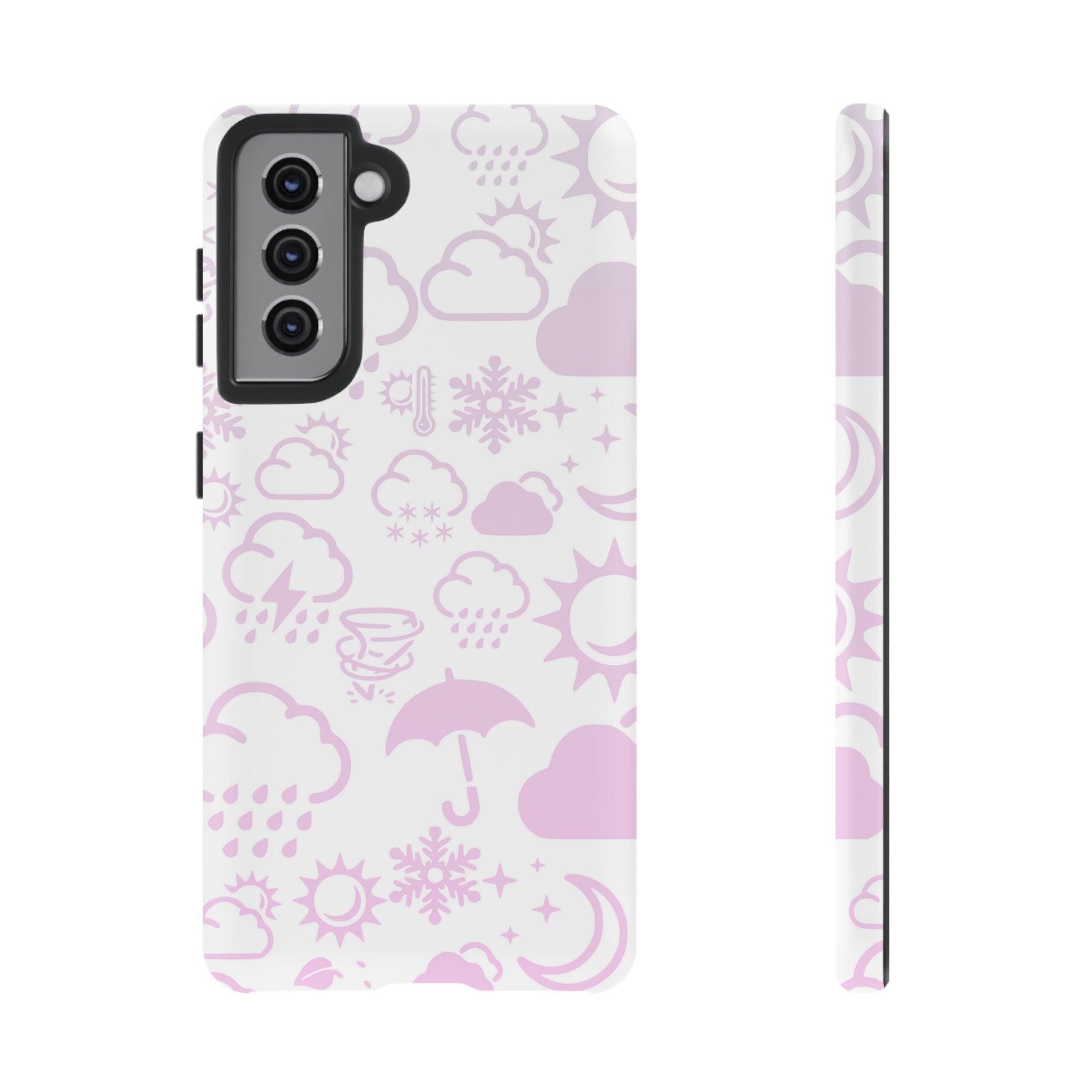 Funda resistente para teléfono Wx Icon (blanco/rosa) 