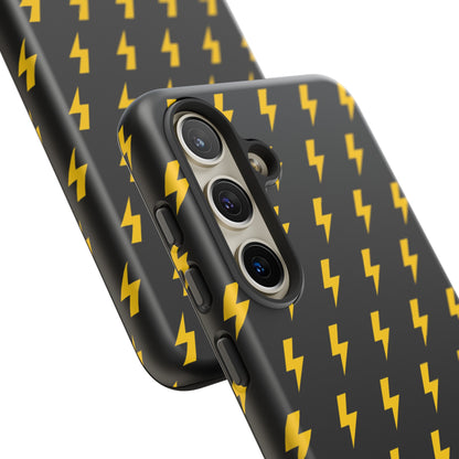 Étui de téléphone robuste Lightning Bolt (noir/jaune)